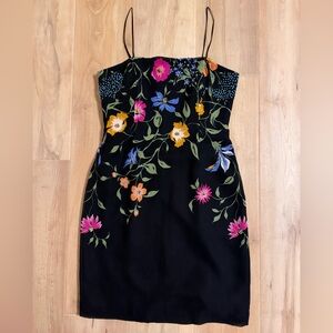 Vintage Adrianna Papell Silk Beaded Dress Size 6P